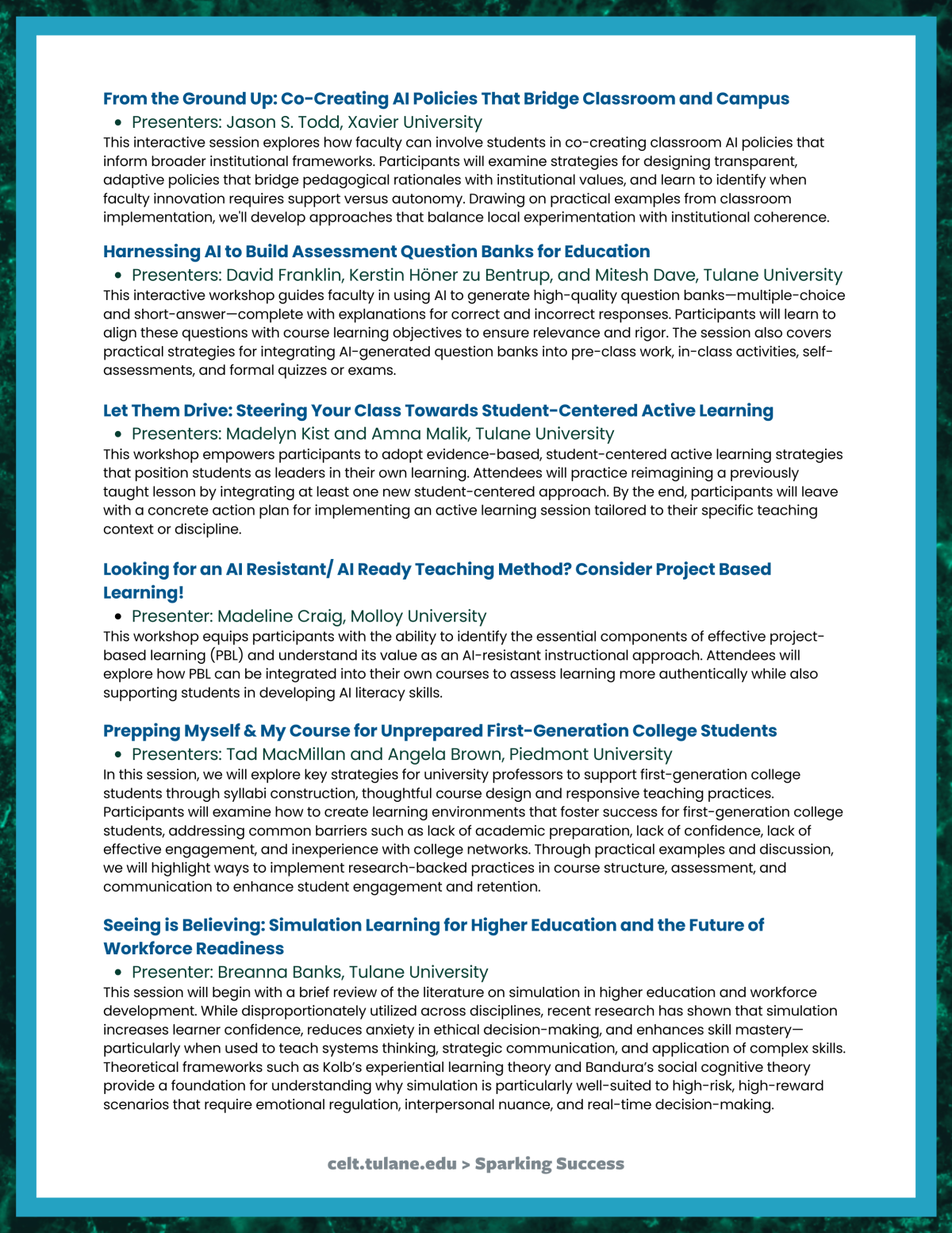 Sparking Success session 2 25-26