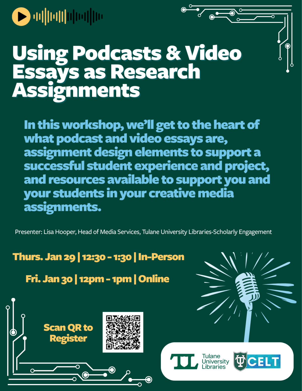 Using Podcasts & Video Essays as Research Assignments Flyer